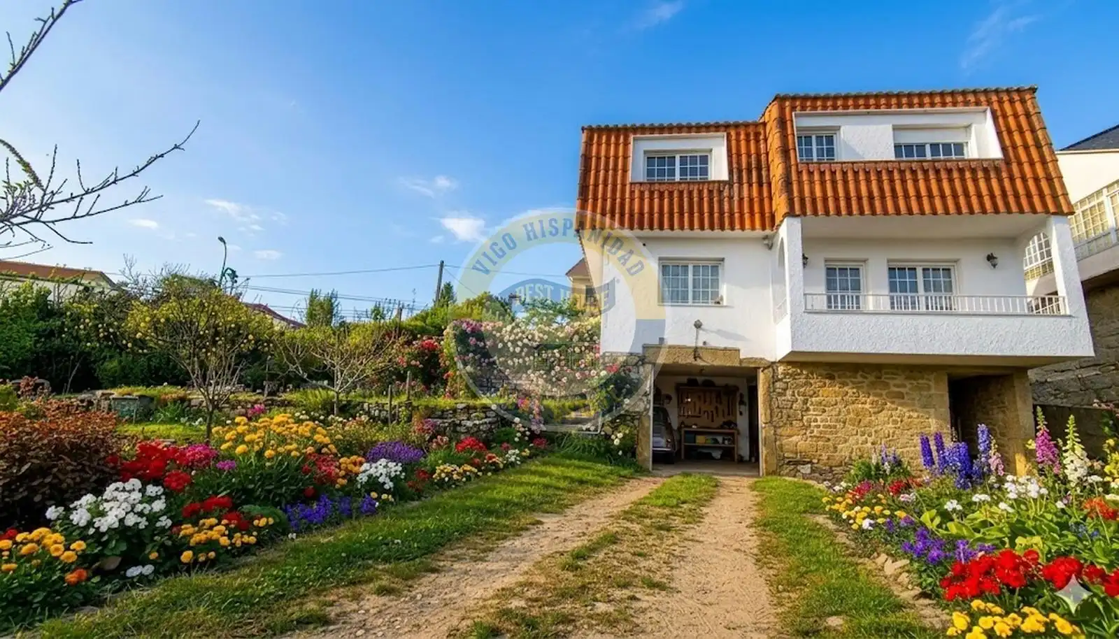 Jardín de Casa o chalet en venta en Vigo  con Calefacción, Jardín privado y Terraza