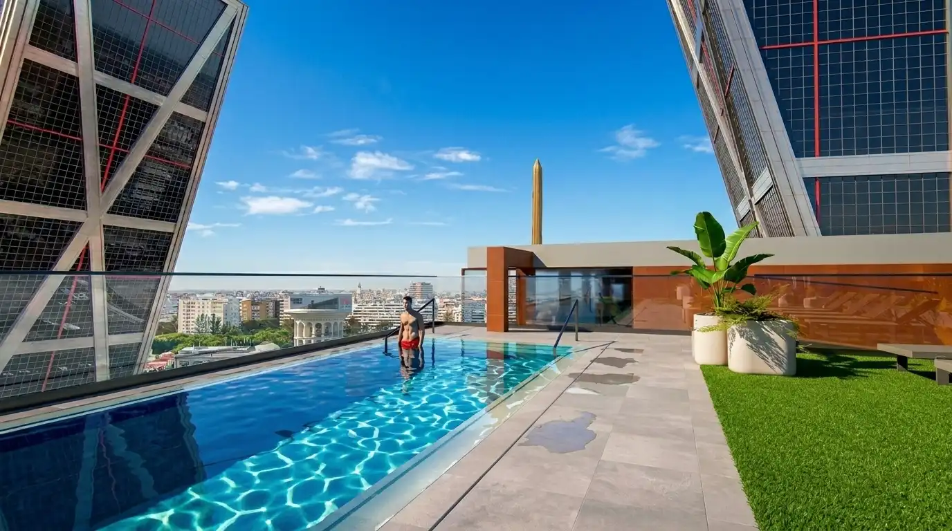 Swimming pool of Study for rent in Madrid  with Storage room