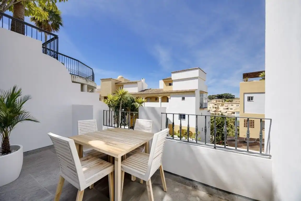 Terraza de Apartamento en venta en Benalmádena con Aire acondicionado, Calefacción y Amueblado