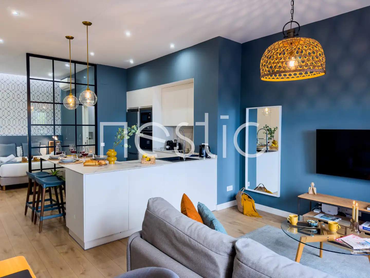 Cocina de Apartamento de alquiler en Madrid con Aire acondicionado, Calefacción y Amueblado