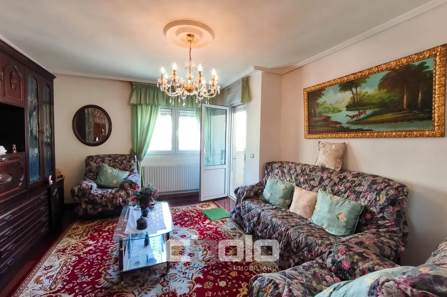 Sala de estar de Piso en venta en Lugo con Calefacción, Trastero y Amueblado