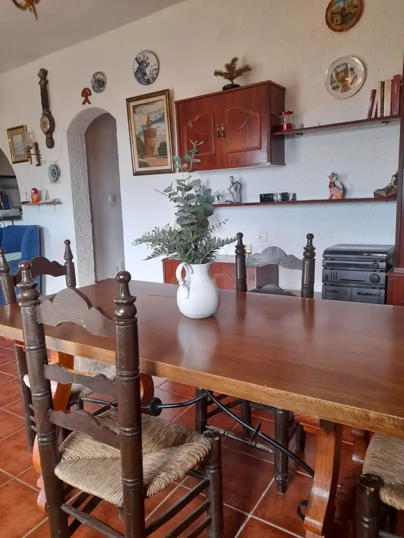Comedor de Finca rústica en venta en Frigiliana con Calefacción, Jardín privado y Terraza