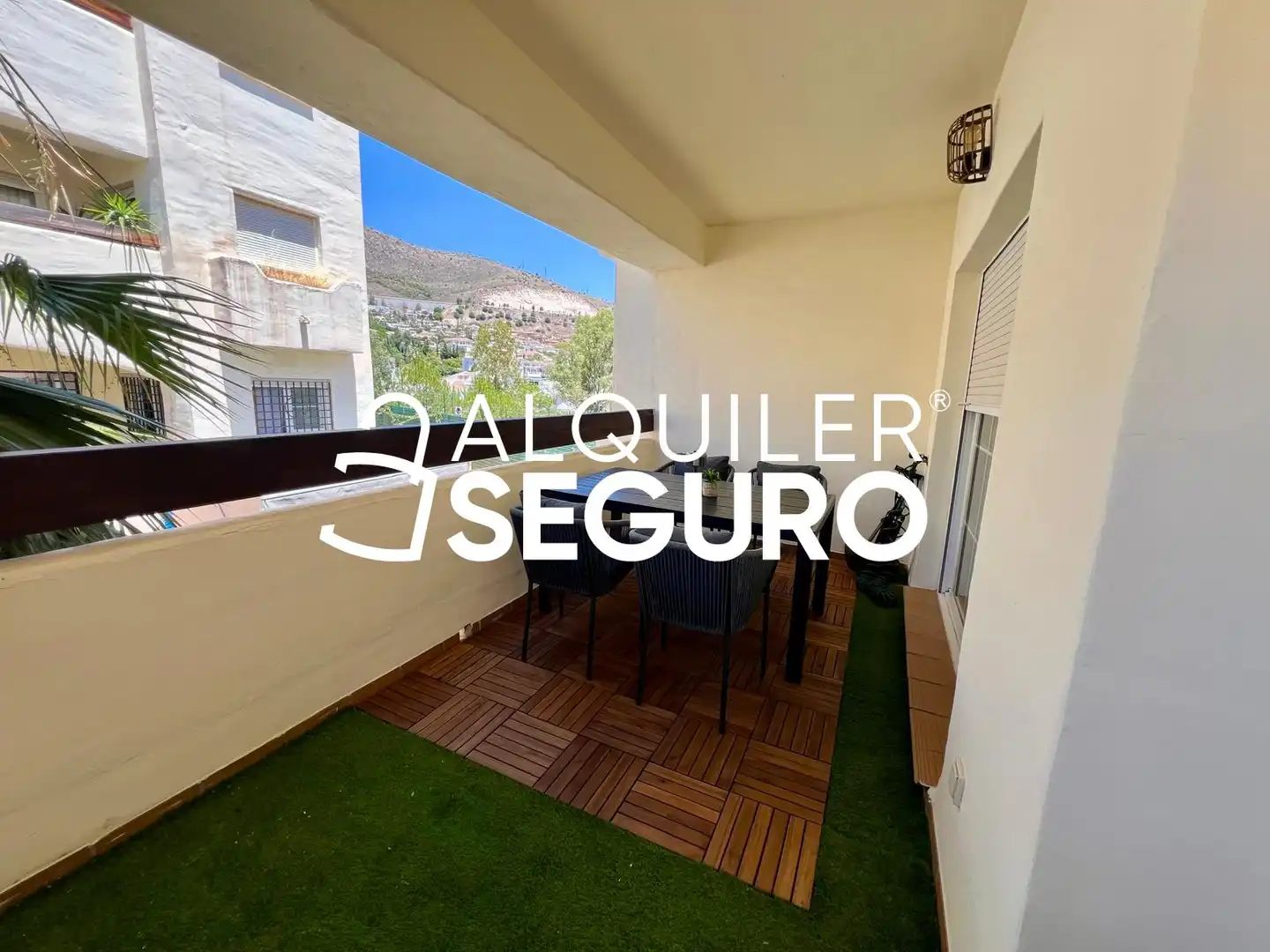 Terrasse von Wohnung zur Miete in Benalmádena mit Klimaanlage, Terrasse und Schwimmbad