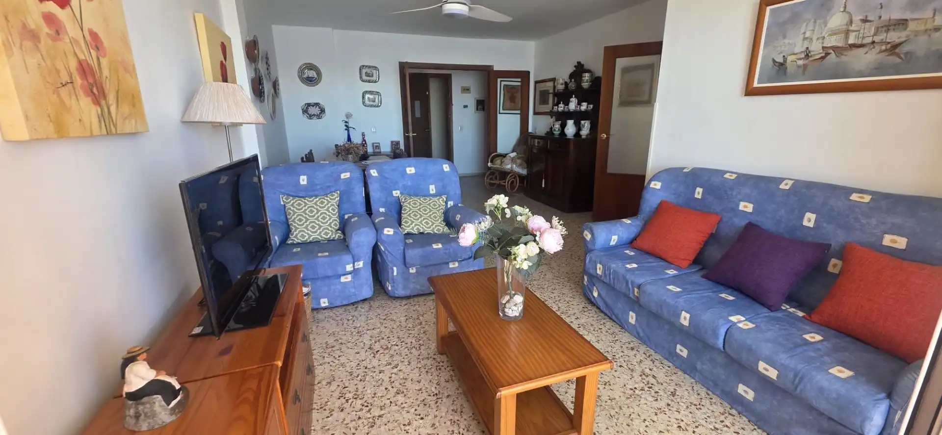 Wohnzimmer von Wohnungen zur Miete in Águilas mit Möbliert