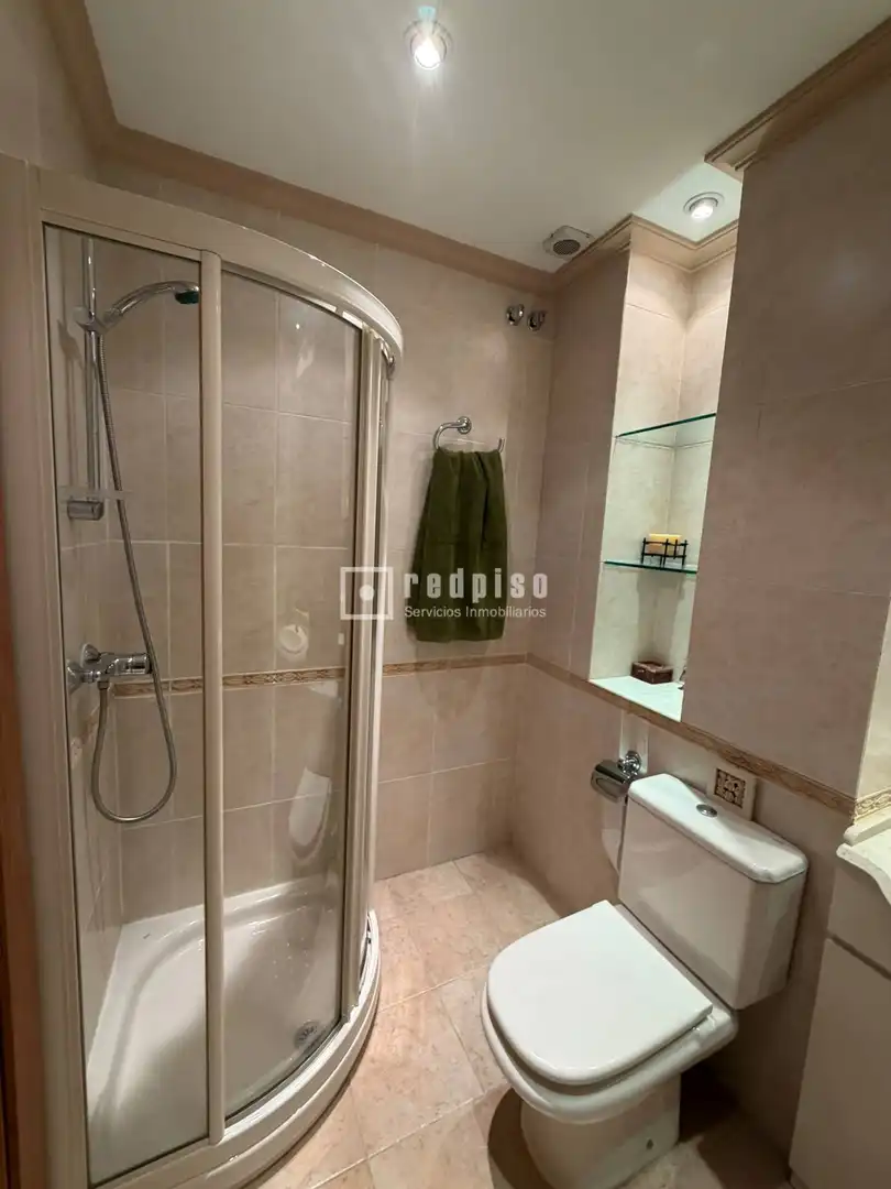 Badezimmer von Wohnung zur Miete in Madrid mit Heizung, Parkett und Möbliert