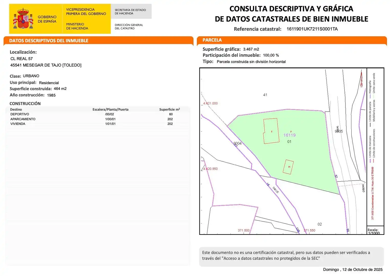 Casa o chalet en venta en Mesegar de Tajo con Piscina y Amueblado