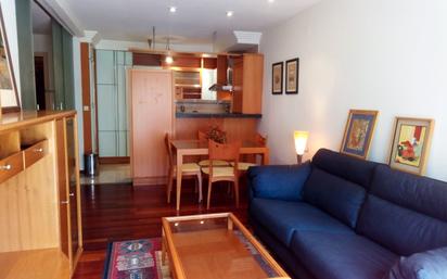 Living room of Attic for sale in Pontevedra Capital   with Heating, Parquet flooring and Terrace