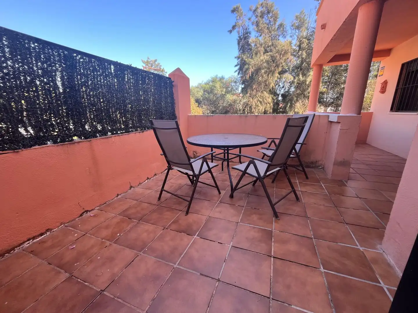 Terraza de Apartamento en venta en Islantilla con Jardín privado, Piscina y Amueblado