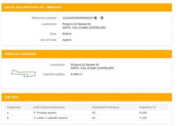 Terreno residencial en Venta en Vall d` Alba - PTDA MAR DE SINTO POLR 22 93 S/N en Vall d'Alba