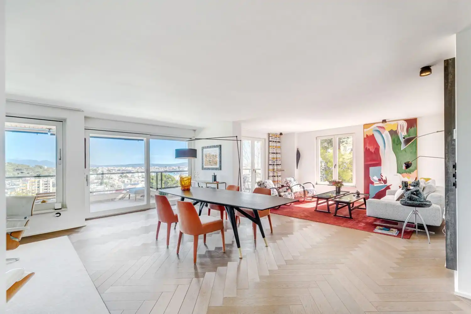 Dining room of Flat for sale in  Palma de Mallorca  with Air Conditioner, Private garden and Parquet flooring