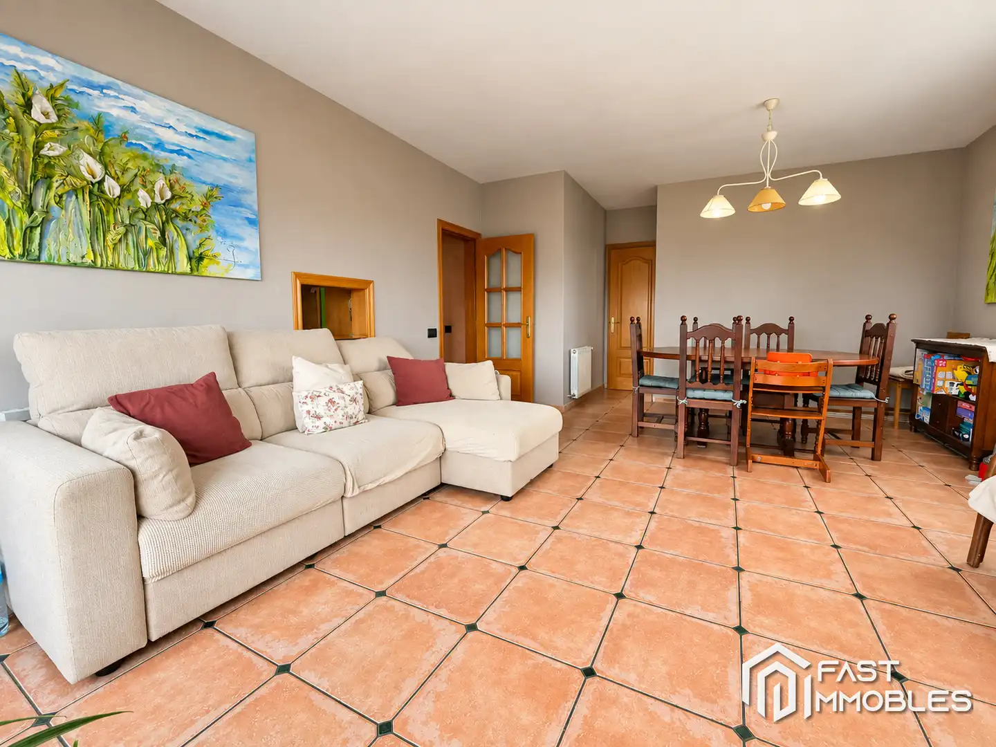 Sala de estar de Casa adosada en venta en Ponent