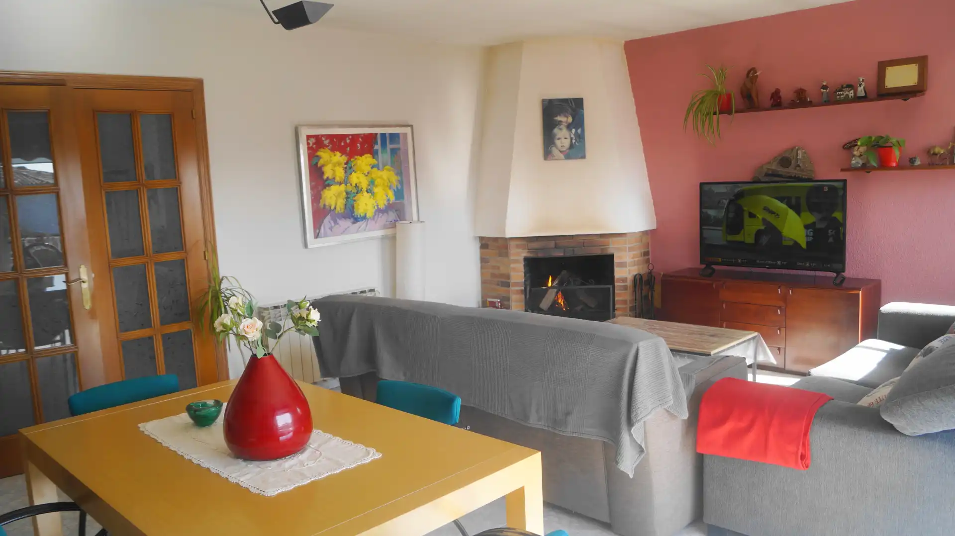 Wohnzimmer von Haus oder Chalet zum Verkauf in L'Ametlla del Vallès mit Klimaanlage, Heizung und Privatgarten