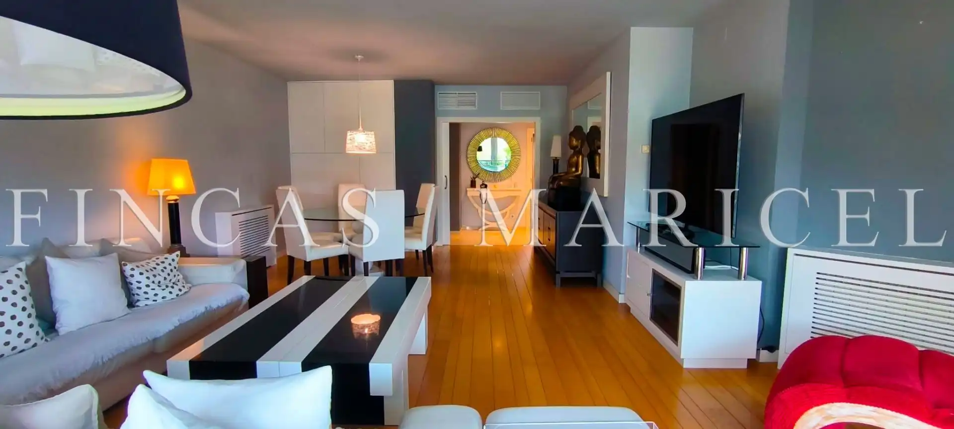 Sala de estar de Piso de alquiler en Sitges con Aire acondicionado, Calefacción y Terraza