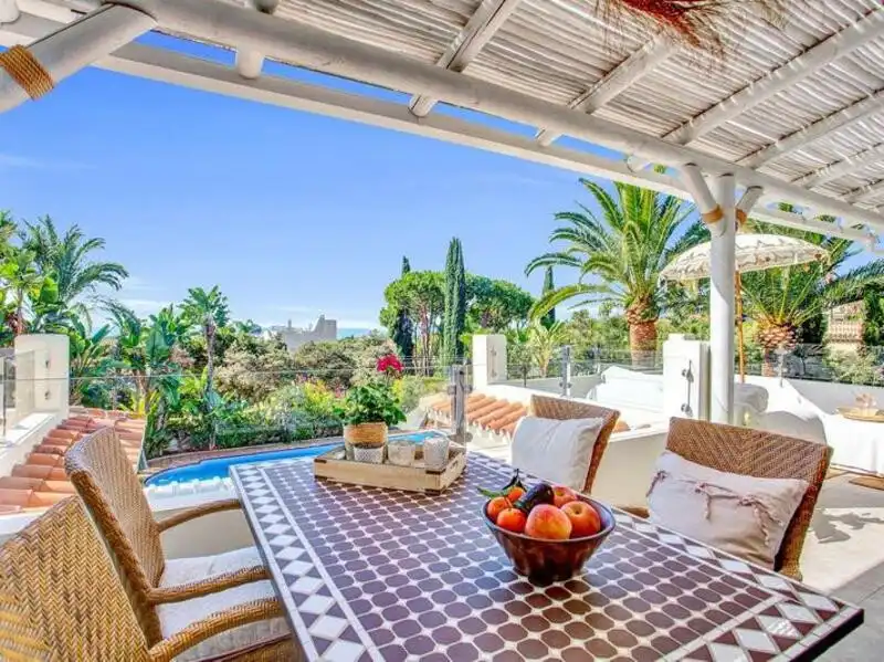 Terrassa de Casa o xalet de lloguer en Marbella amb Aire condicionat, Jardí privat i Terrassa