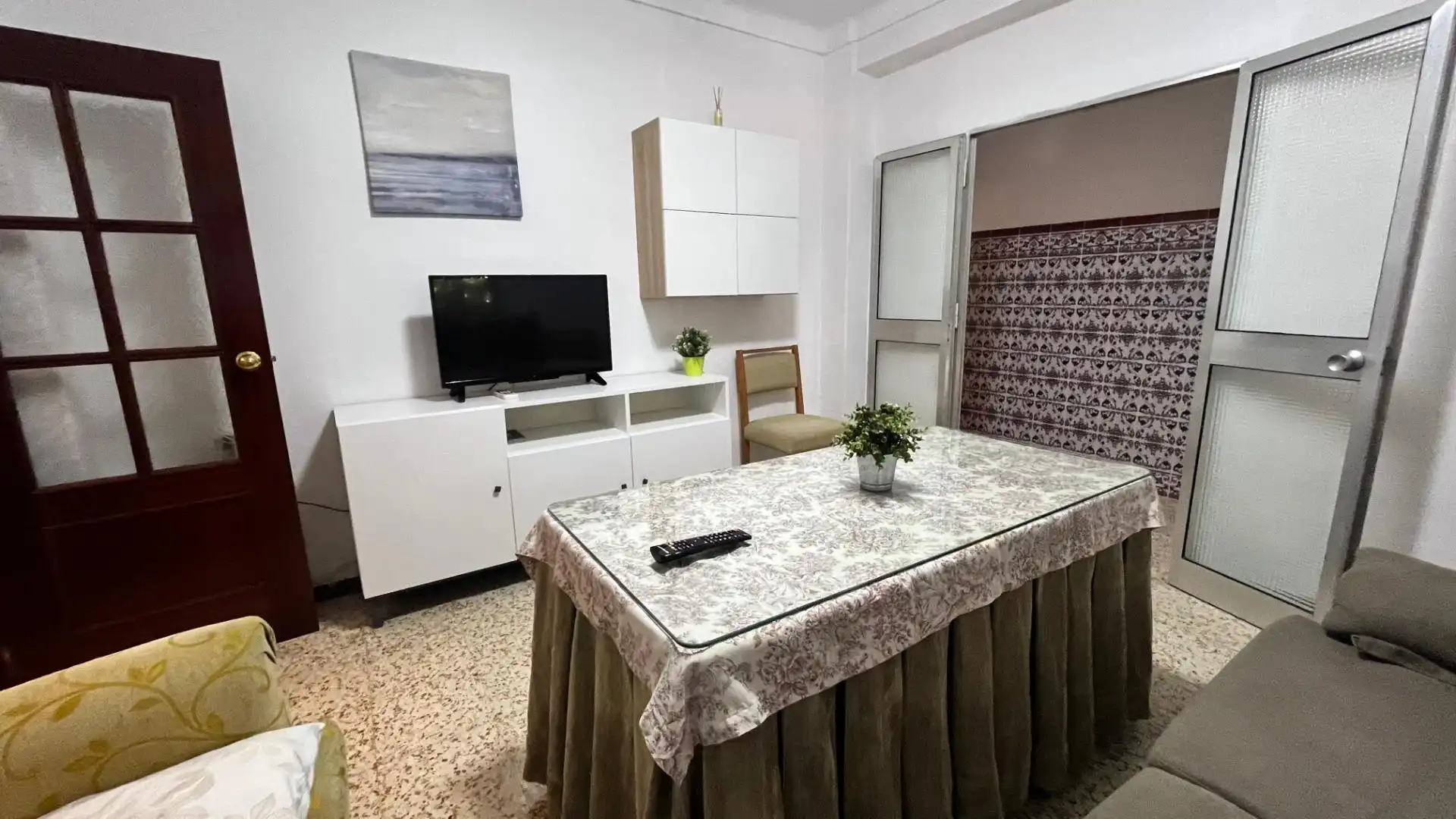 Sala de estar de Piso de alquiler en Sevilla con Aire acondicionado y Terraza