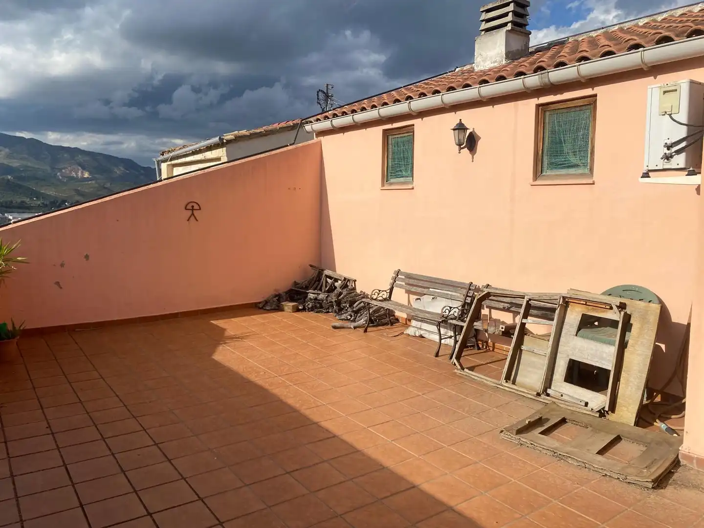 Terrace of Attic for sale in Alcoy / Alcoi  with Air Conditioner, Parquet flooring and Storage room