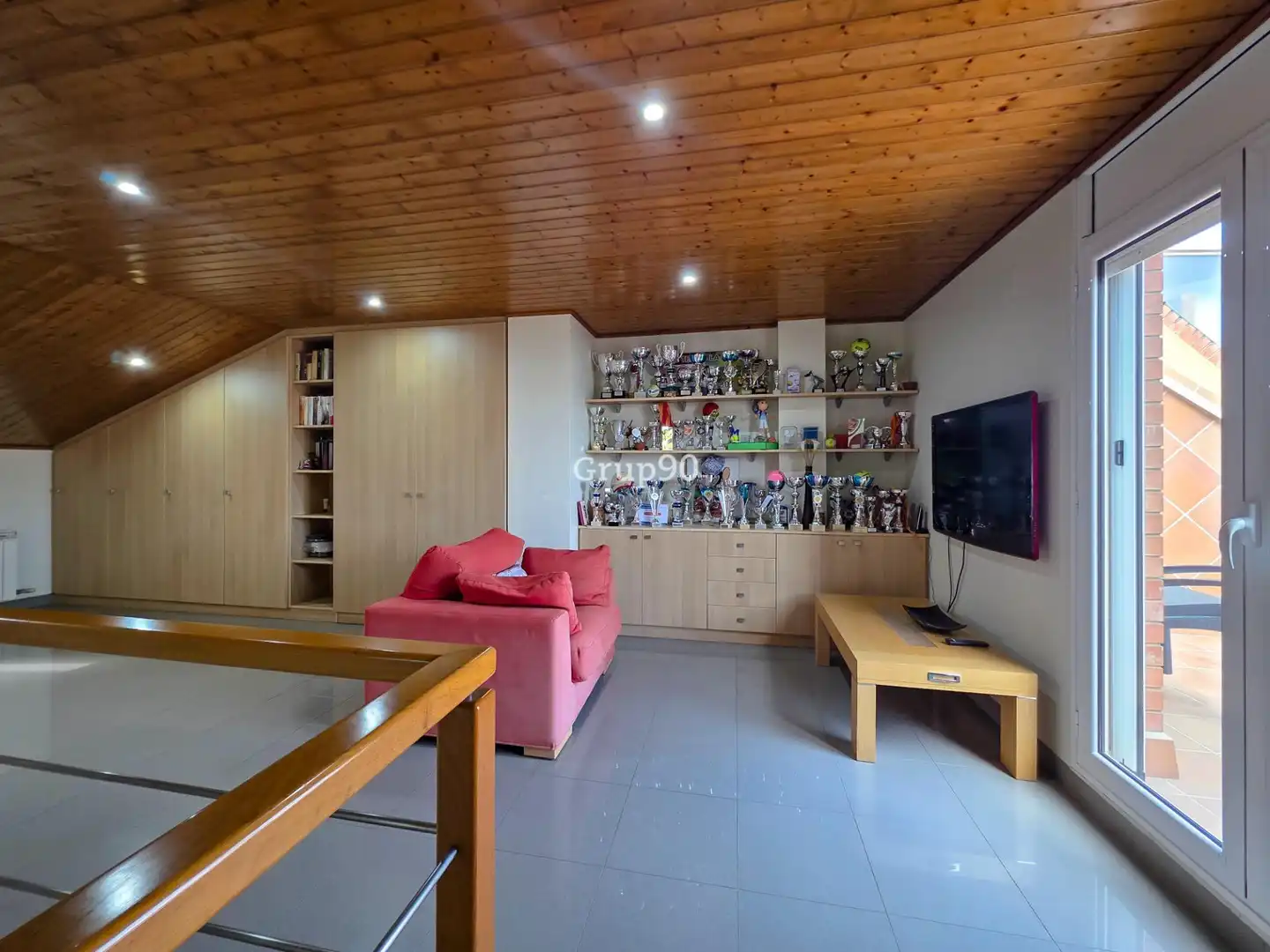 Sala d'estar de Àtic en venda en Lleida amb Aire condicionat, Calefacció i Terrassa