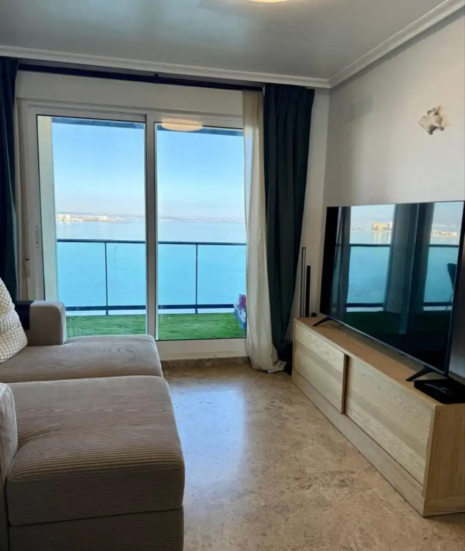 Wohnzimmer von Dachboden zum Verkauf in La Manga del Mar Menor mit Klimaanlage, Abstellraum und Möbliert