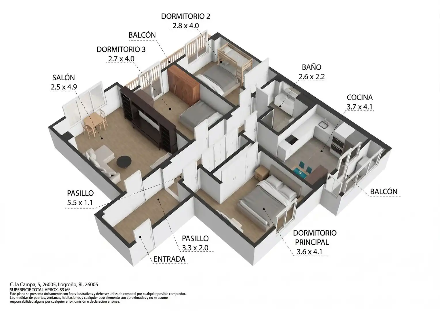 Wohnung zum Verkauf in Campa, 5, Oeste
