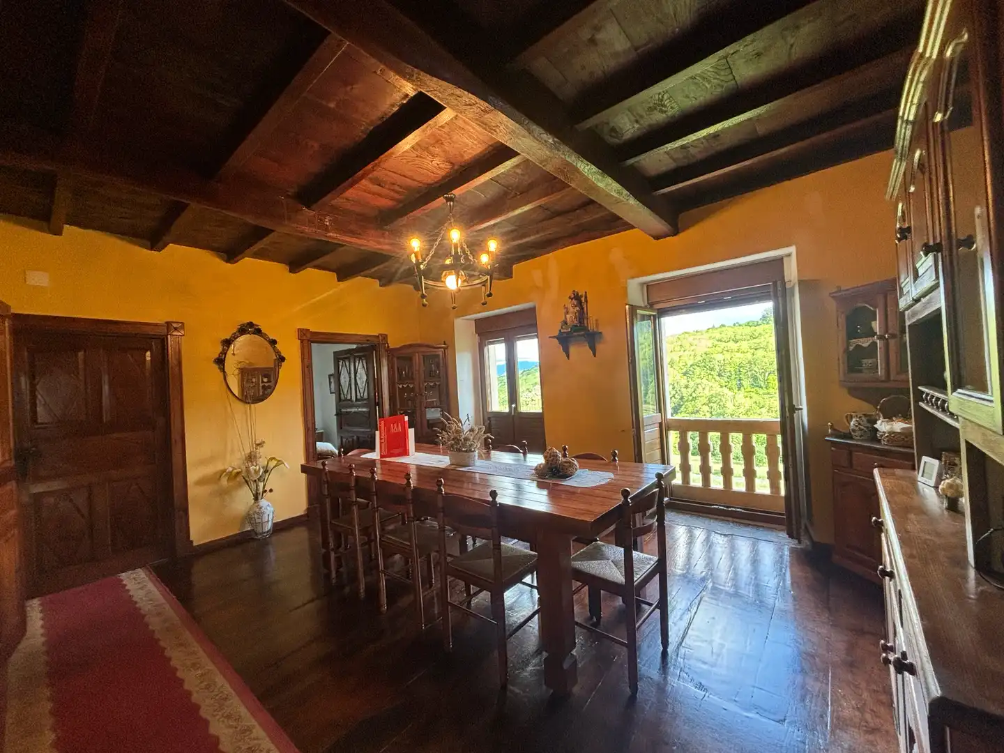 Comedor de Finca rústica en venta en Tineo con Jardín privado, Parquet y Terraza