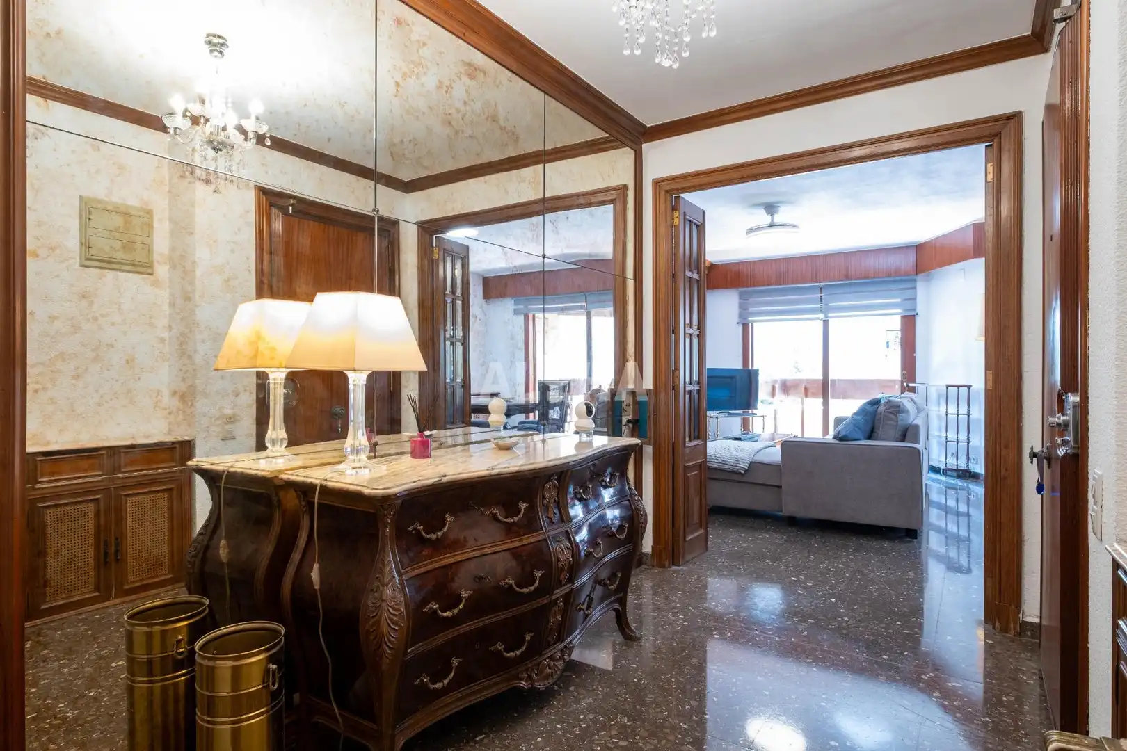 Sala de estar de Piso de alquiler en Valencia con Calefacción, Amueblado y Balcón