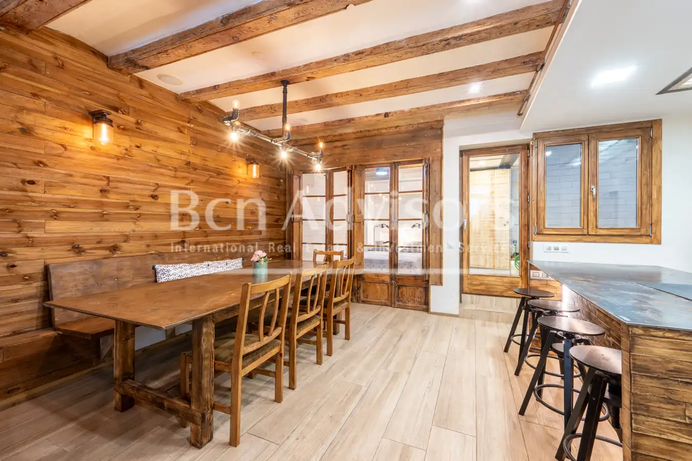 Dining room of Duplexes for sale in Barcelona  with Air Conditioner, Heating and Parquet flooring