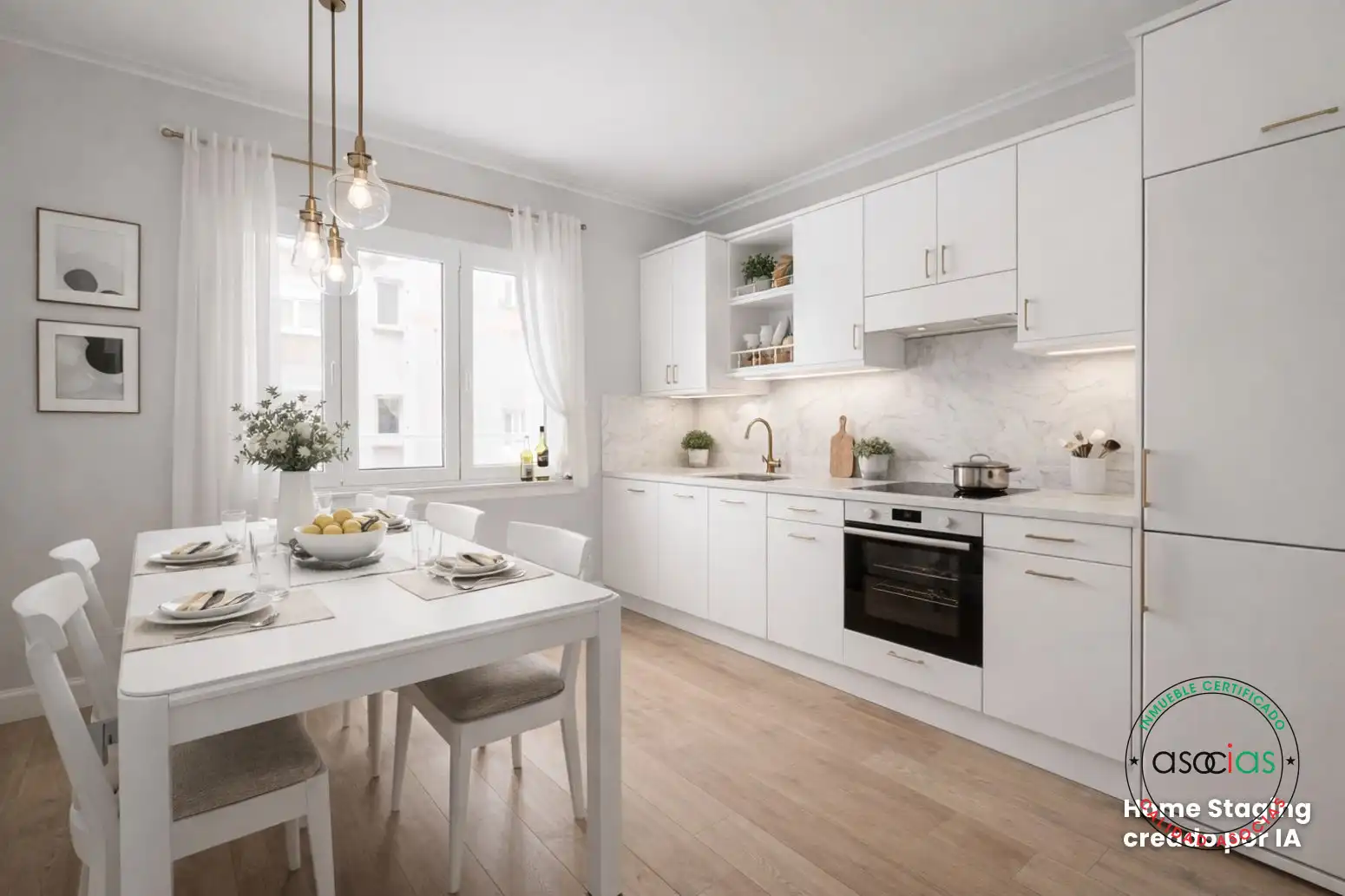 Küche von Wohnung zum Verkauf in Gijón  mit Heizung und Balkon