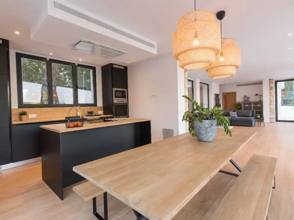 Küche von Haus oder Chalet zur Miete in Calvià mit Klimaanlage, Privatgarten und Terrasse