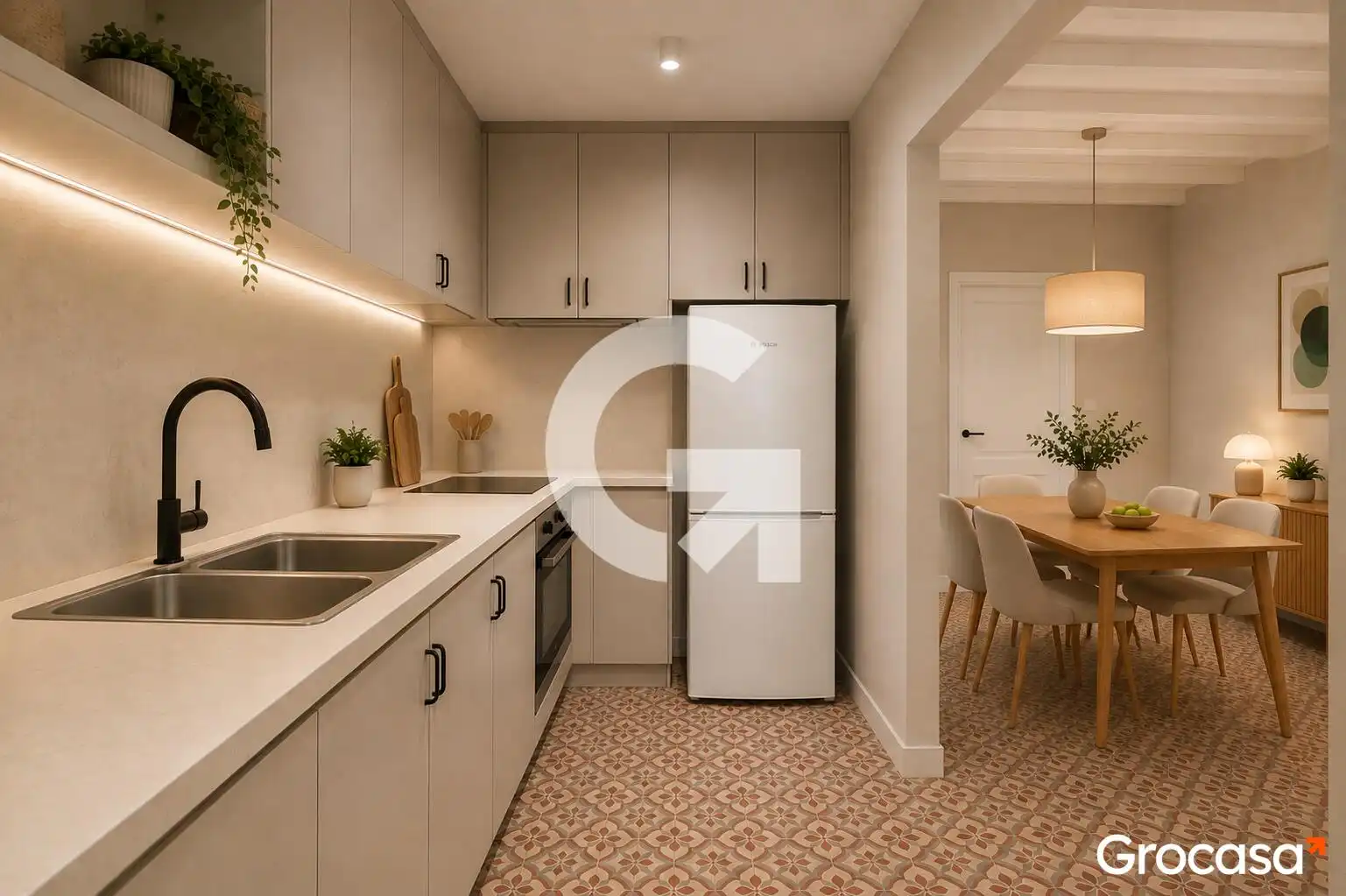 Cocina de Piso en venta en Molins de Rei con Horno, Lavadora y Balcón