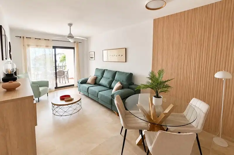 Living room of Flat for rent in Manilva  with Private garden, Terrace and Furnished