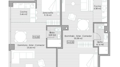 Foto 3 de Piso en venta en Santander - Cl Emilio Diaz Caneja, Los Castros, Santander