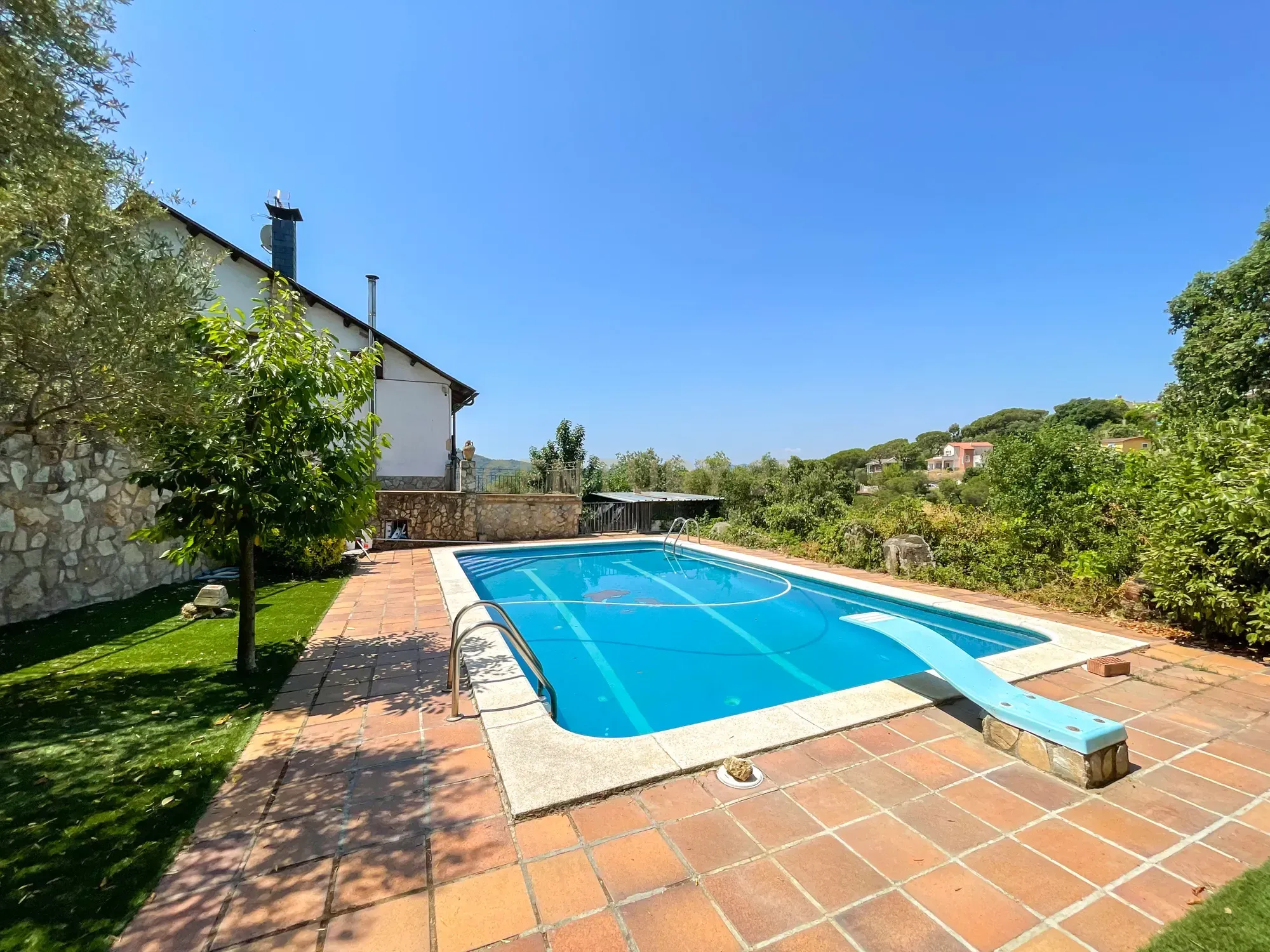 Swimming pool of House or chalet for sale in Dosrius  with Air Conditioner, Private garden and Alarm