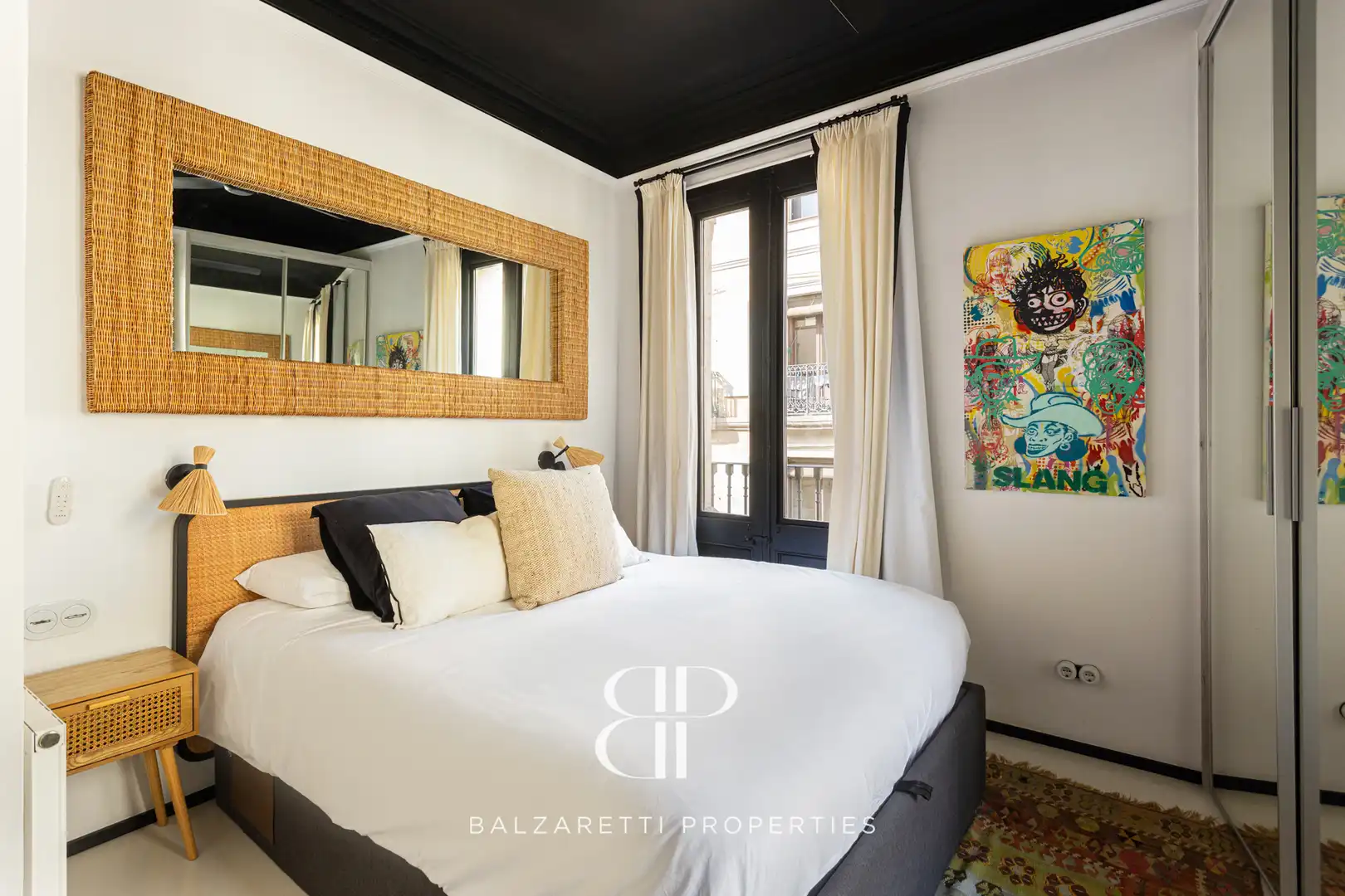 Schlafzimmer von Wohnung zur Miete in Barcelona mit Klimaanlage, Heizung und Parkett