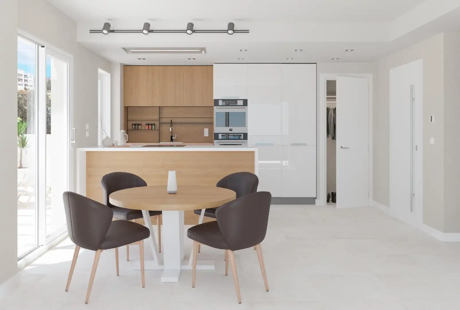 Cocina de Planta baja en venta en Mijas con Aire acondicionado, Jardín privado y Terraza