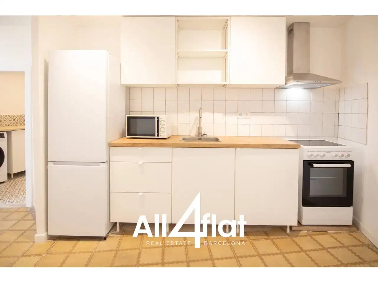 Kitchen of Flat for sale in Barcelona  with Air Conditioner