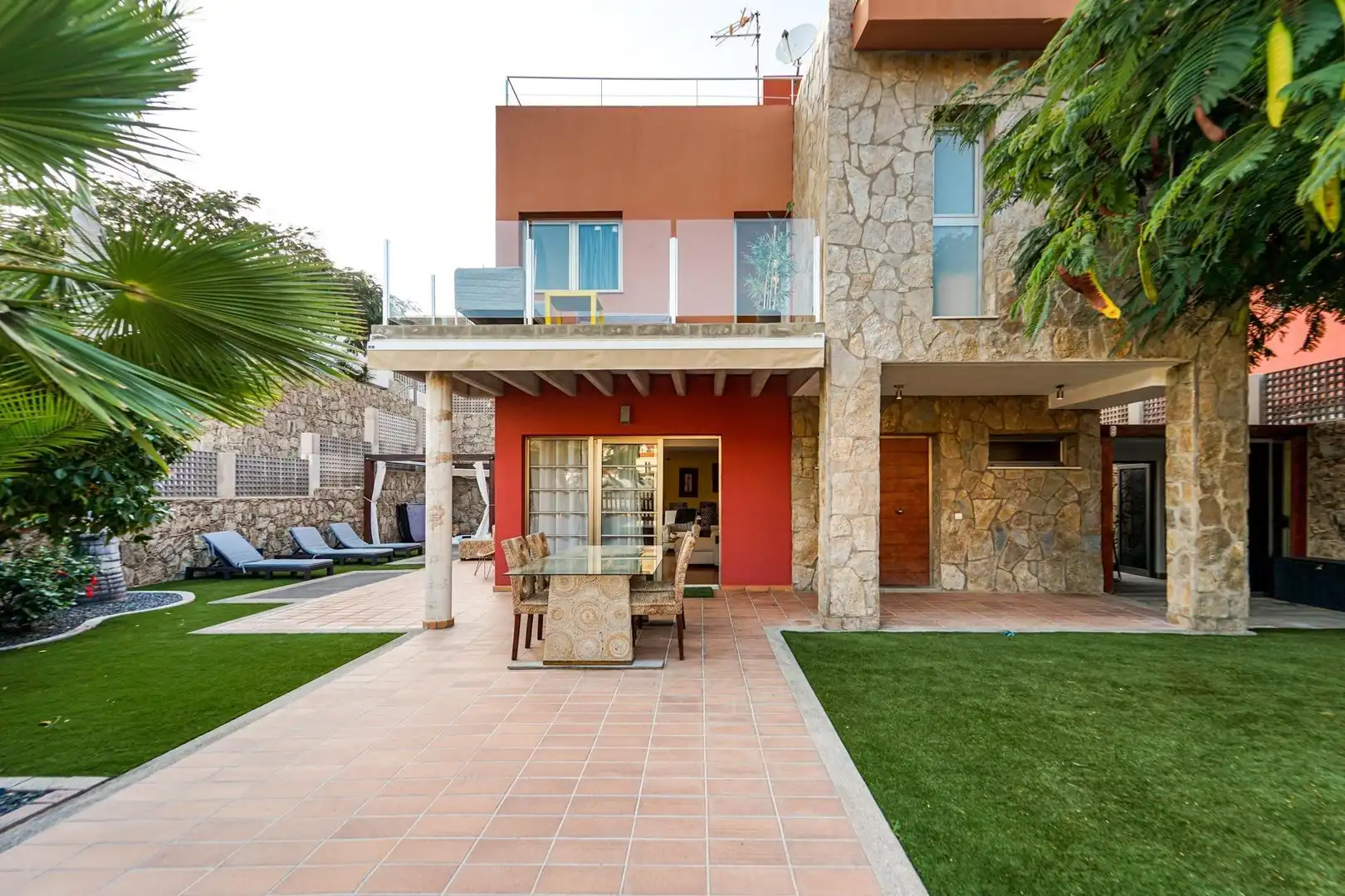 Terrassa de Casa o xalet en venda en Mogán amb Aire condicionat, Jardí privat i Terrassa