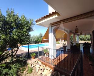 Swimming pool of House or chalet for sale in Badajoz Capital  with Air Conditioner, Terrace and Swimming Pool