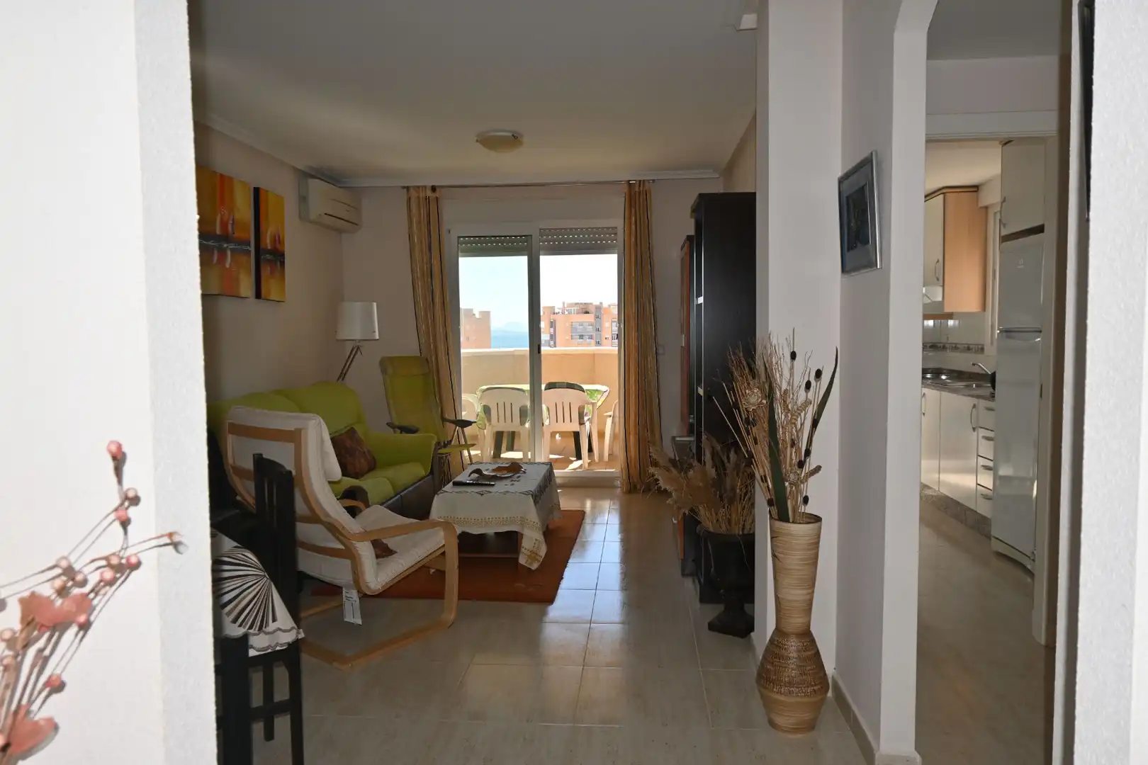 Sala de estar de Apartamento en venta en La Manga del Mar Menor con Aire acondicionado, Terraza y Amueblado