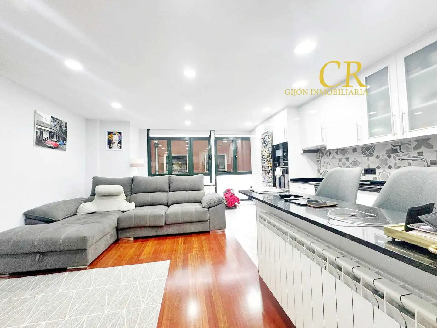 Sala de estar de Piso en venta en Gijón  con Amueblado