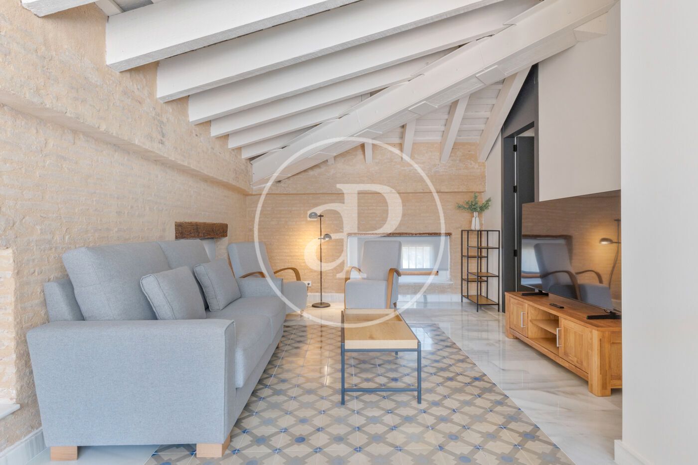 Sala d'estar de Pis de lloguer en  Valencia Capital amb Aire condicionat, Calefacció i Terrassa