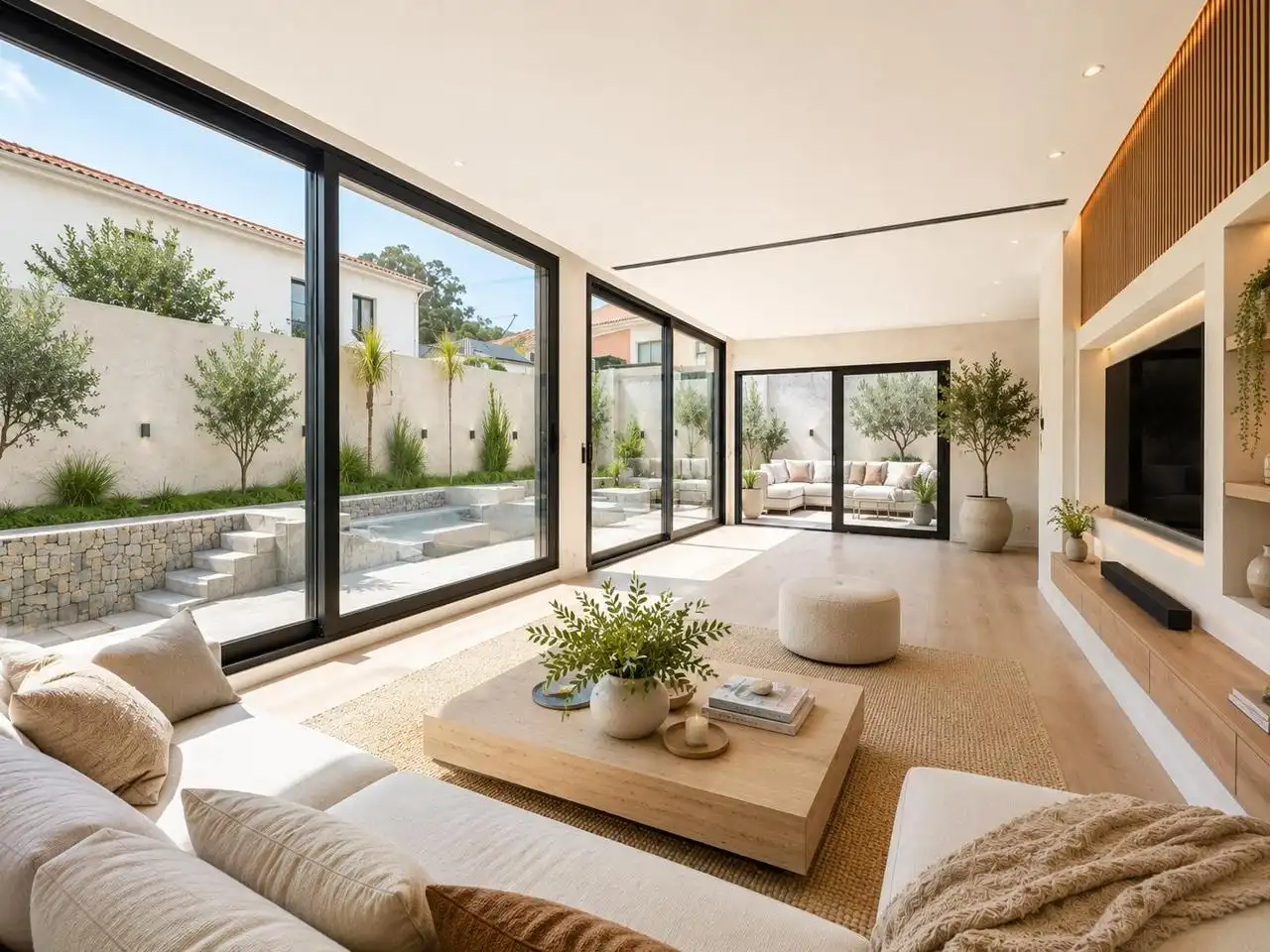 Living room of Houses for sale in A Coruña Capital   with Heating, Private garden and Terrace
