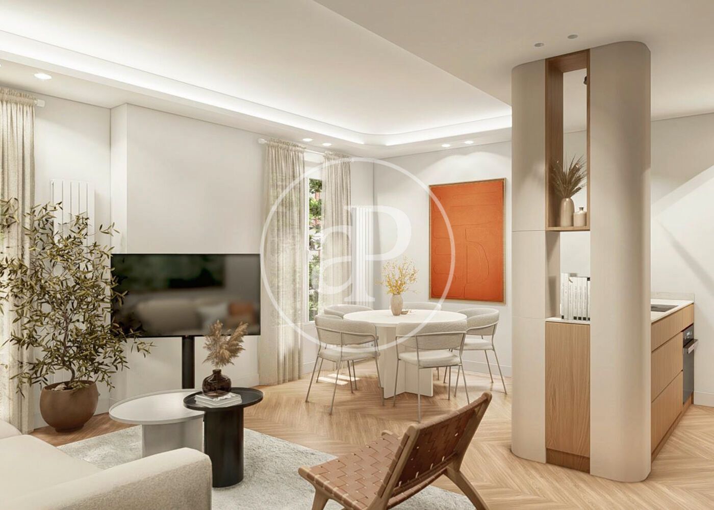 Living room of Flat for sale in  Madrid Capital  with Air Conditioner, Heating and Terrace