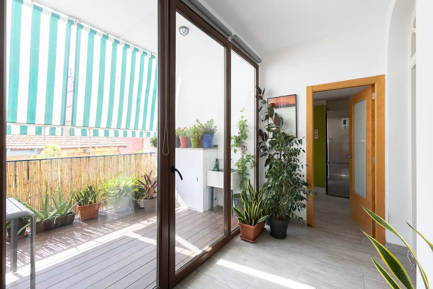 Terrasse von Wohnung zur Miete in Valencia mit Klimaanlage, Heizung und Parkett