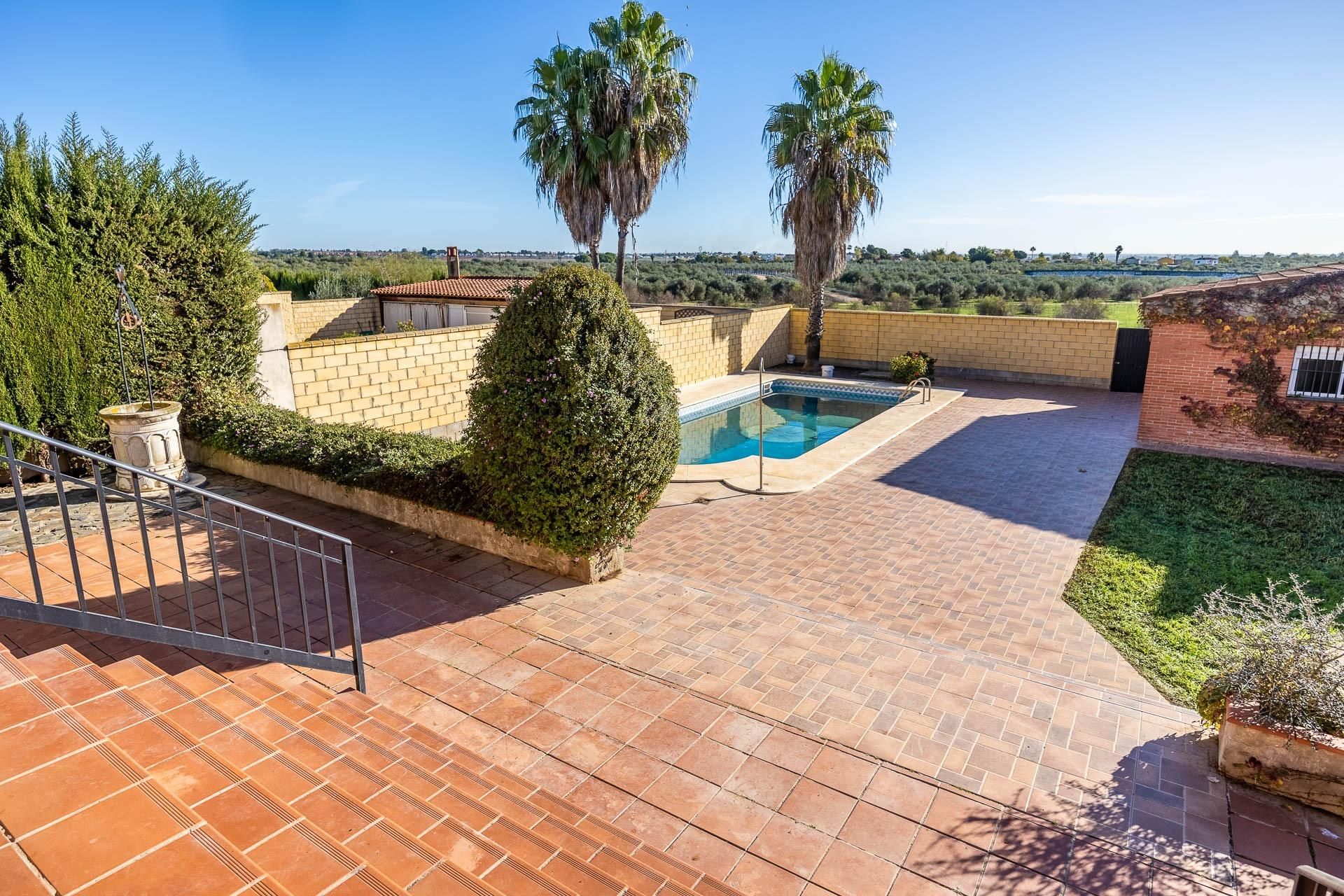 Swimming pool of House or chalet for sale in Almensilla  with Air Conditioner, Private garden and Terrace