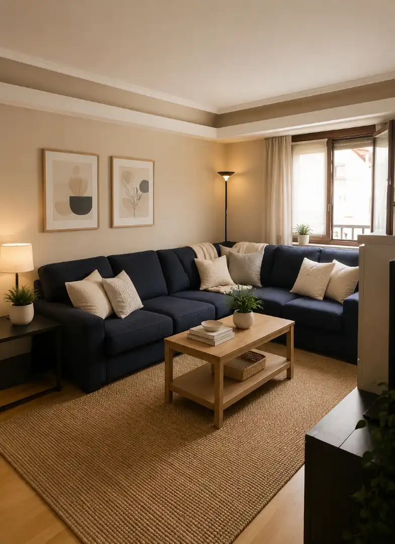 Sala de estar de Casa adosada en venta en Usurbil con Calefacción, Parquet y Amueblado