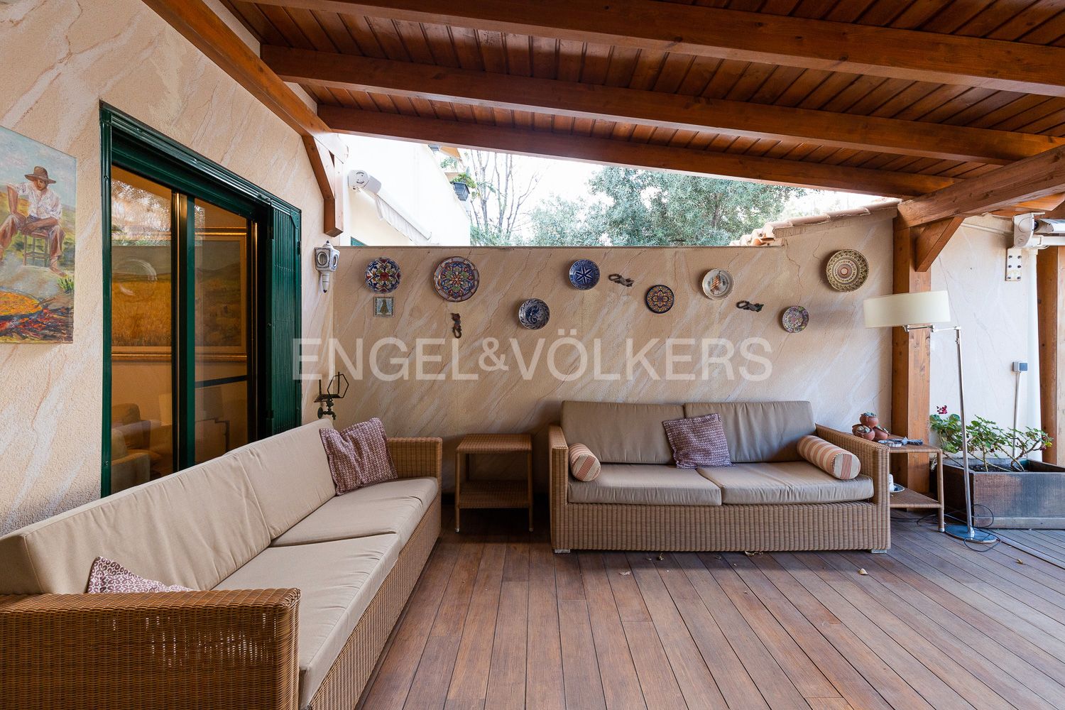 Terrace of Single-family semi-detached for sale in  Valencia Capital  with Air Conditioner, Heating and Private garden