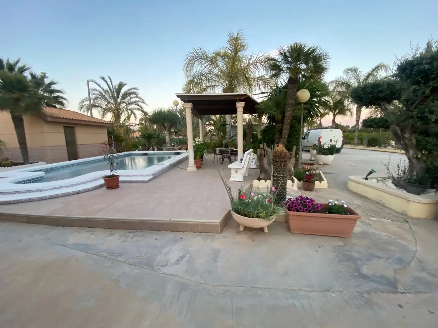 Terrassa de Finca rústica en venda en Elche / Elx amb Jardí privat, Terrassa i Piscina