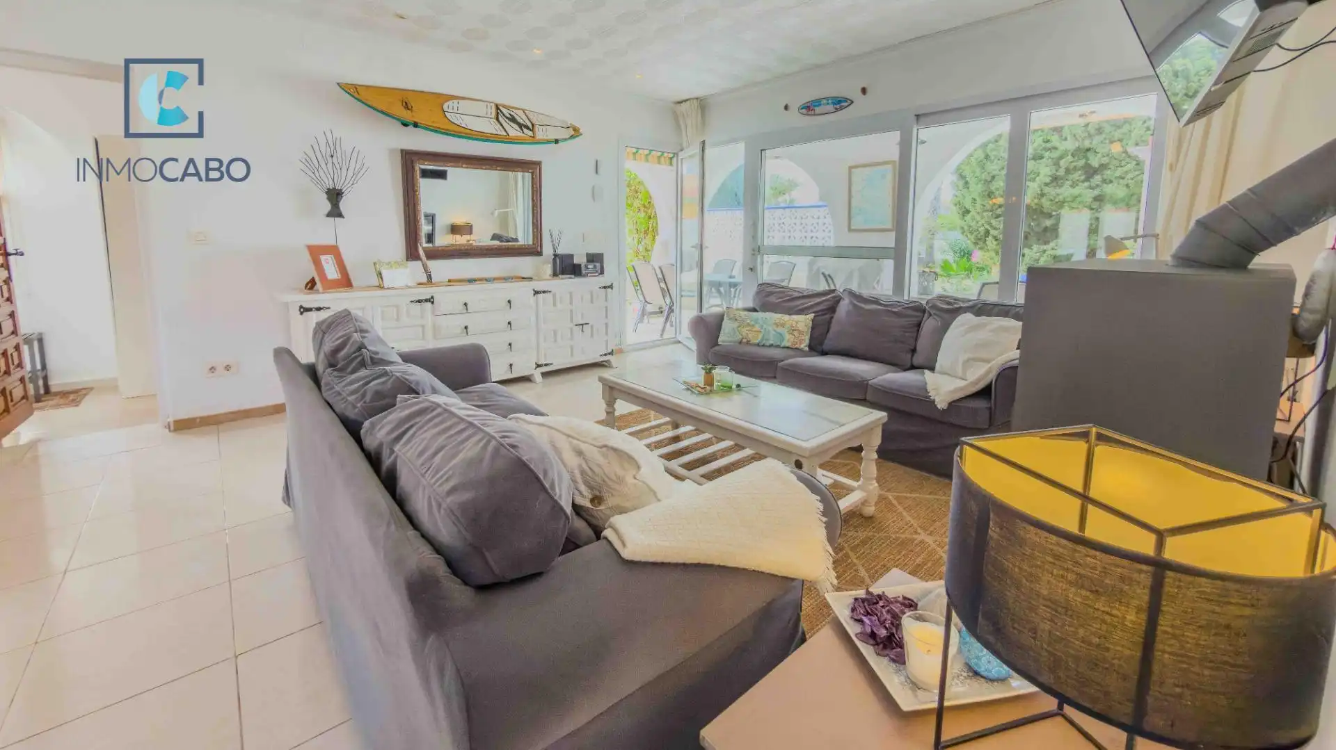 Sala de estar de Casa o chalet en venta en La Manga del Mar Menor con Aire acondicionado, Jardín privado y Piscina