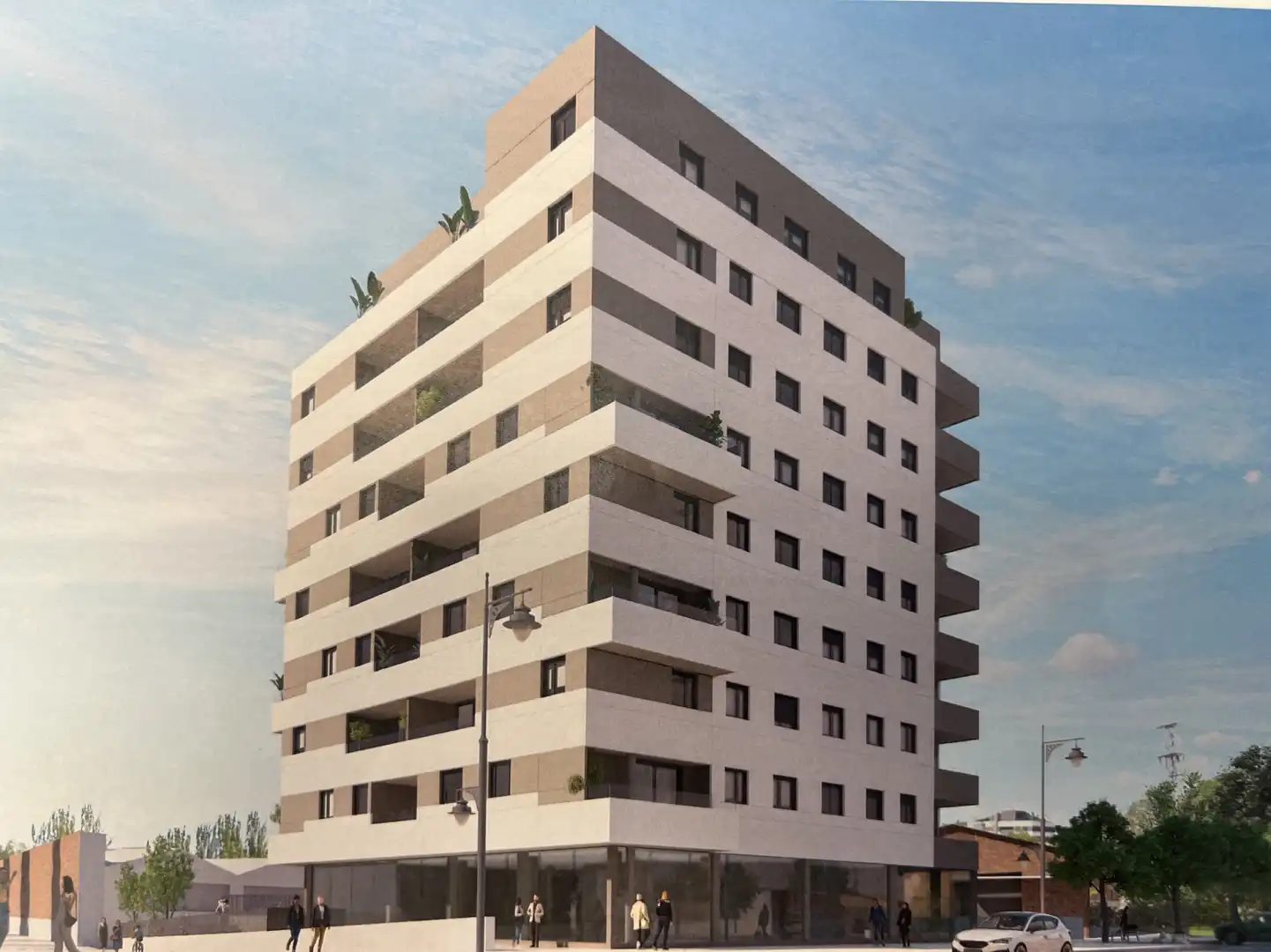 Exterior view of Flat for sale in  Logroño  with Heating, Terrace and Swimming Pool