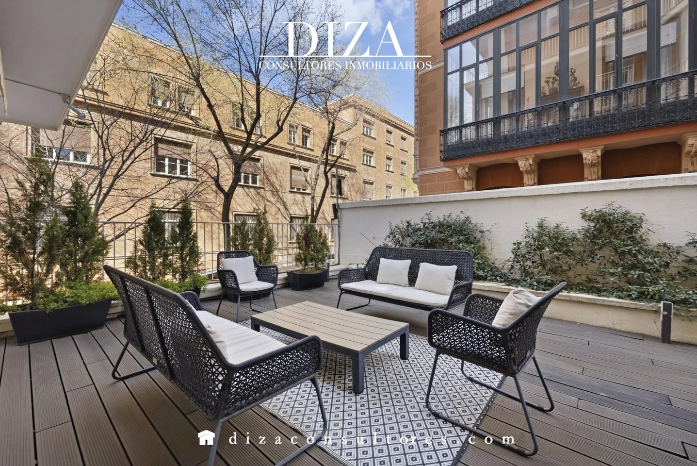 Terraza de Piso de alquiler en  Madrid Capital con Aire acondicionado, Calefacción y Terraza